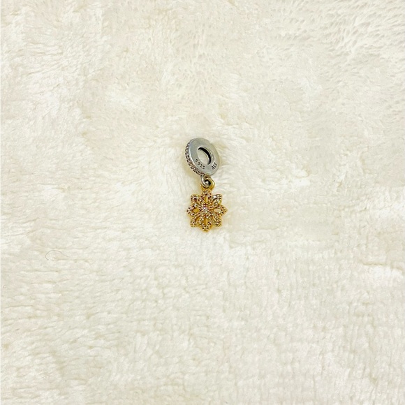 Pandora Jewelry - NEW Pandora Lace Botanique Dangle Charm 791757CZ Silver and 14K